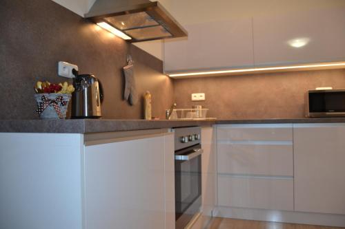 Dapur atau dapur kecil di Apartmány Rysí skála