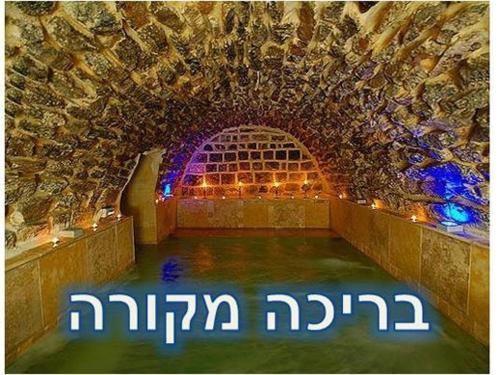 a large pool of water in a brick tunnel at Lake Mansion in Tiberias