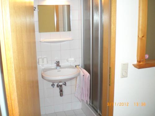 Koupelna v ubytování Haus Alpina