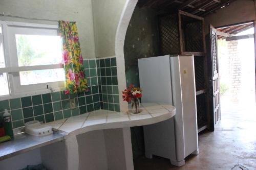 Koupelna v ubytování Lagoa dos Coqueiros