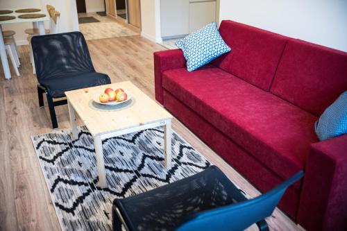 Χώρος καθιστικού στο Apartamenty Opal