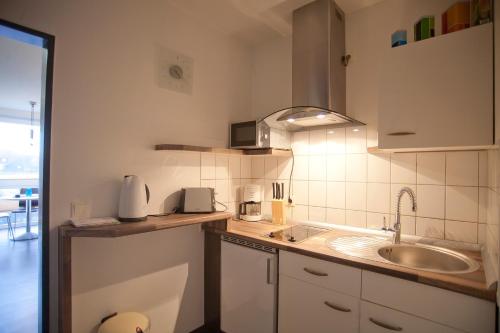 Kuchyň nebo kuchyňský kout v ubytování Schiller-Quartier 6