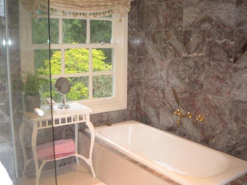 A bathroom at Annie's cottage