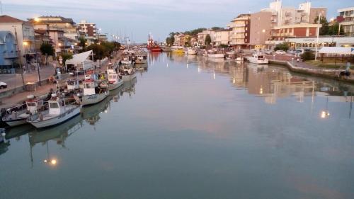 アパートメントの近くを流れる川の景色
