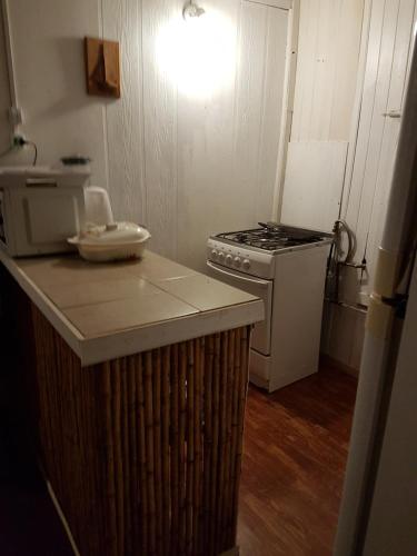 Kuchyň nebo kuchyňský kout v ubytování Cabañas Patricia Licanray