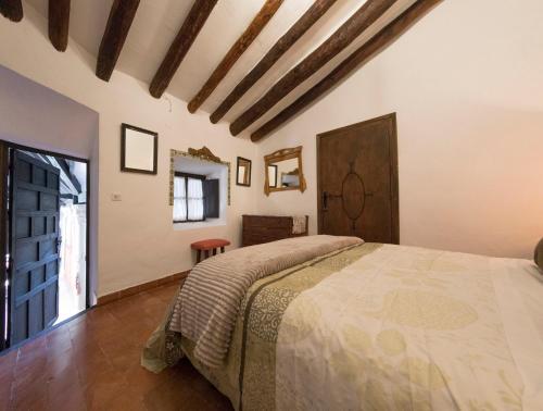 1 dormitorio con 1 cama en una habitación en Palacete Sol de Mayo en Úbeda