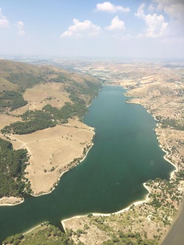 an aerial view of a body of water at Experience Il Paesino in Licodia Eubea