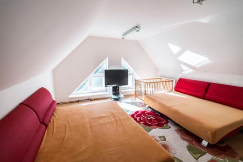 Postel nebo postele na pokoji v ubytování Horský apartmán Špindlerův Mlýn