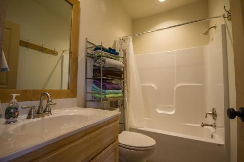 Bilik mandi di Eagle's Nest- A pet friendly cabin on the river!
