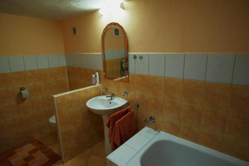 Kúpeľňa v ubytovaní Chalupa Ferka Pavlíka