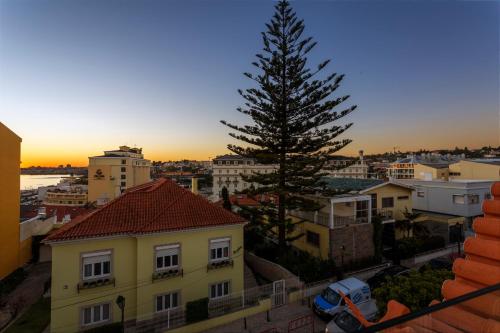 a christmas tree in the middle of a city at Chalet Estoril Luxury Apartments in Estoril