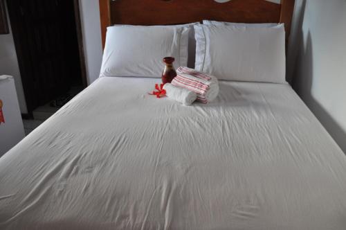 Ein Bett oder Betten in einem Zimmer der Unterkunft Amendoeira Hotel da Vila