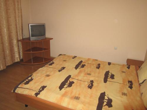 a bedroom with a bed and a tv on a table at Germanea Hotel in Sapareva Banya