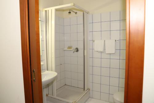Koupelna v ubytování Hotel Valle Verde