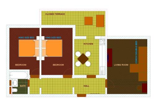 Apartament Waldo 2の見取り図または間取り図