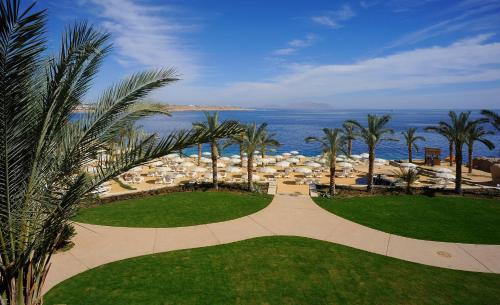 an aerial view of a resort with the ocean at Stella Di Mare Beach Hotel & Spa in Sharm El Sheikh
