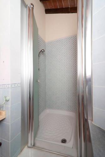 a bathroom with a shower and a bath tub at Villa il Pino by VacaVilla in Lari
