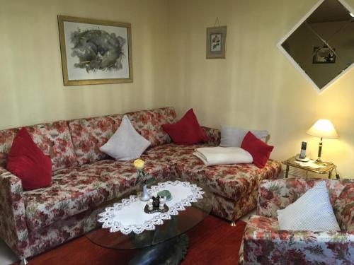 Ruang duduk di Ferienhaus Nehring