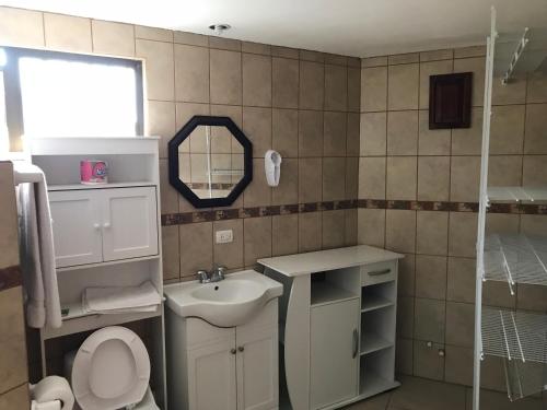 Koupelna v ubytování Hotel La Amistad