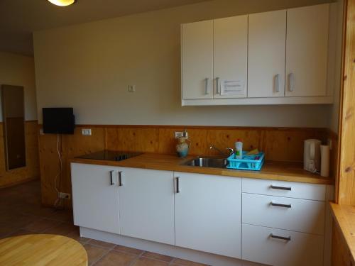 Η κουζίνα ή μικρή κουζίνα στο Brekkulækur Guesthouse