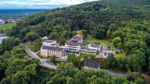 an aerial view of a house on a hill at Kloster Neustadt in Neustadt an der Weinstraße