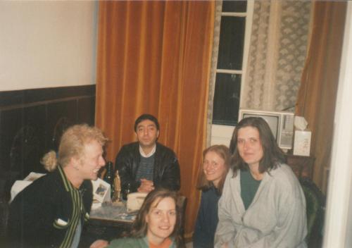 a group of people posing for a picture at Berlin Hotel in Cairo
