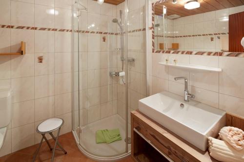 Phòng tắm tại Das Apartment Rief daheim beim Wanderprofi Adults Only