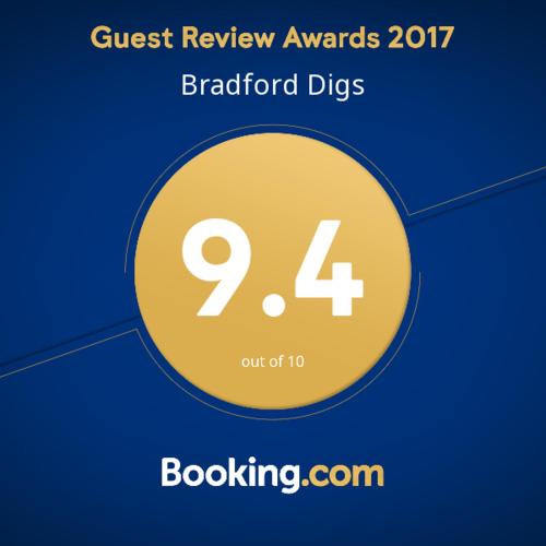 Certifikát, hodnocení, plakát nebo jiný dokument vystavený v ubytování Bradford Digs