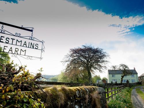 a sign for theresiansemiaemiaemiaemiaemiaemiaemiaemiaemia farm at Westmains Farm in Penton