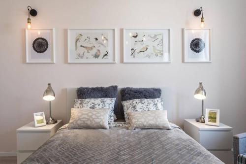 Posteľ alebo postele v izbe v ubytovaní Apartament MODERN SCANDI Waszyngtona
