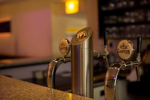 a close up of a counter top with at Tuniberg Restaurant Hotel in Freiburg im Breisgau