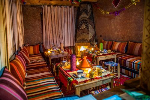 Posezení v ubytování Toubkal Ecolodge