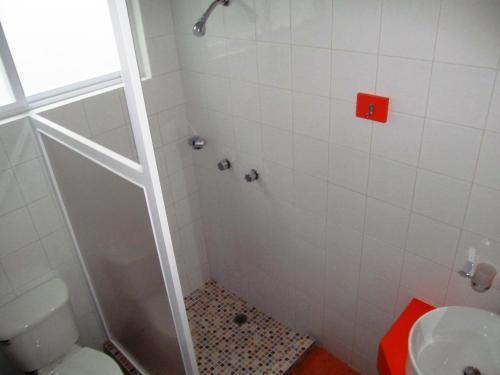 A bathroom at Hotel Maria Guadalupe