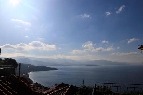 a view of a large body of water at Nianthi Apartments in Mithymna