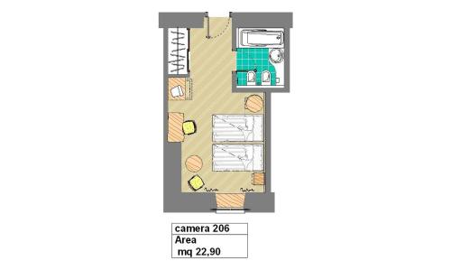 Hotel Edenの見取り図または間取り図