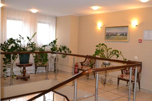 a room filled with lots of potted plants at Gilija in Šilutė