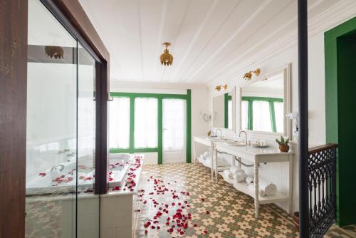 Кровать или кровати в номере Hotel Solar do Rosário