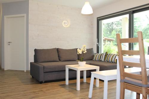 Area soggiorno di Ferienwohnung in der Rhön Sitzmann