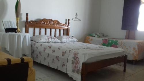 เตียงในห้องที่ Casa Praia Lagoa dos Tambaquis - Abaís