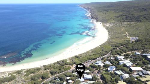 A bird's-eye view of 160 Steps... from Yallingup Beach