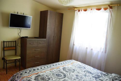 Postel nebo postele na pokoji v ubytování Cabañas Pucontours