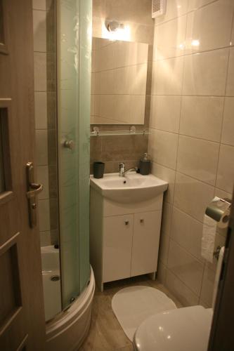 Bilik mandi di Apartamenty u Sikory