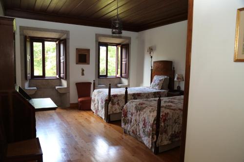Postel nebo postele na pokoji v ubytování Quinta de Santa Maria