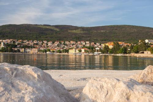 a view of a city and a body of water at Apartments Adriatic in Selce
