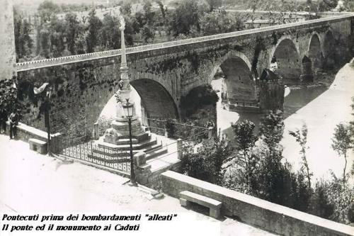 a black and white photo of a bridge at Locanda del Borgo in Todi