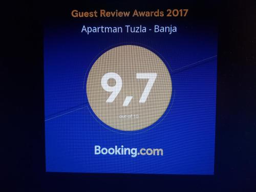 Πιστοποιητικό, βραβείο, πινακίδα ή έγγραφο που προβάλλεται στο Apartman Banja - Tuzla