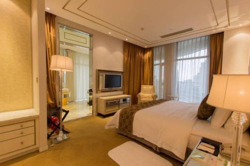 TV a/nebo společenská místnost v ubytování Hiyet Oriental Hotel