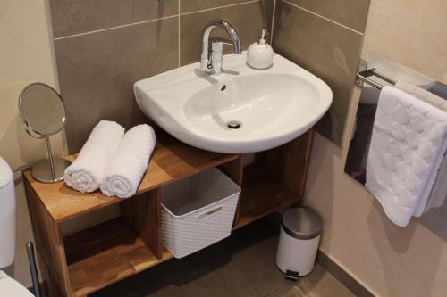 Koupelna v ubytování Gîte au centre de l'alsace