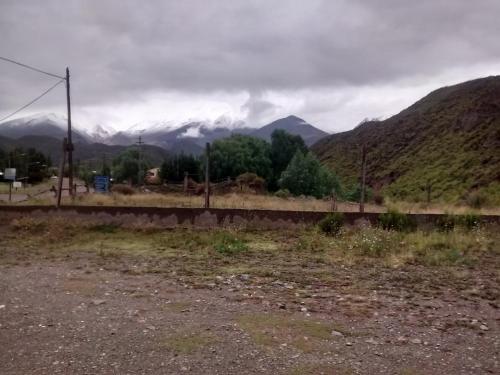 a view of the mountains from the road at Casa de montaña, valle del sol, potrerillos, Mendoza in Mendoza