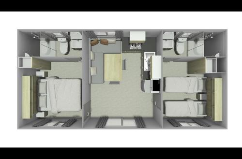 a rendering of a floor plan of a room at Camping Rose in Dormelletto